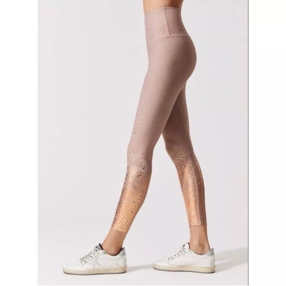 Beyond Yoga Alloy Ombré Metallic High Rise Leggings Pink Gold Alloy Size Small - Picture 4 of 12
